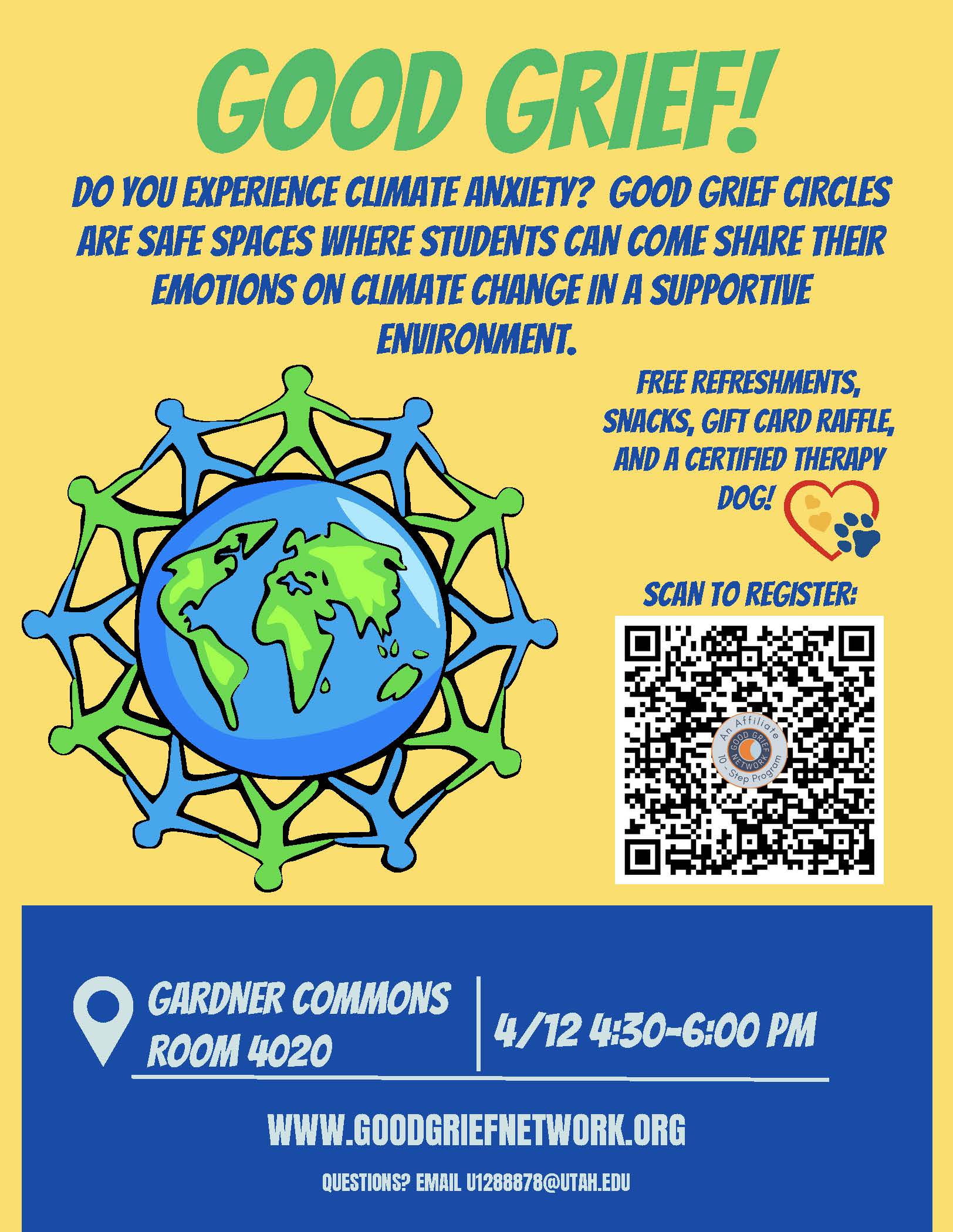 Event poster of good grief circles