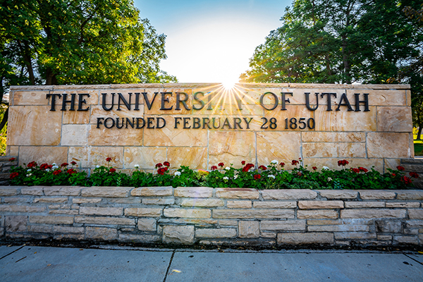 The University of Utah Presidents circle at sunrise